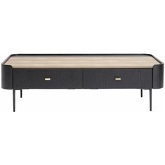 KARE Design Столик кофейный Milano, коллекция "Милан" 130*40*60, Дуб, Фанера, Полиуретан, Сталь, Коричневый