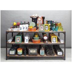 KARE Стеллаж Factory, коллекция "Фабрика" 201*101*100, Металл, Сосна, Коричневый