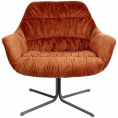 KARE Design Кресло вращающееся Bristol, коллекция "Бристоль" 83*79*76, Полиэстер, ДСП, Сталь, Полиуретан, Красный