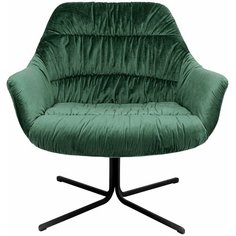 KARE Design Кресло вращающееся Bristol, коллекция "Бристоль" 83*79*76, Полиэстер, ДСП, Сталь, Полиуретан, Зеленый