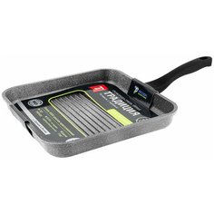 Сковорода-гриль Традиция Антрацит 28х28 см литая