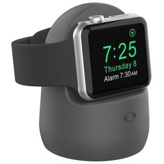 Подставка Deppa Easy Life для зарядки Apple Watch 1/2/3/4, силикон, серый