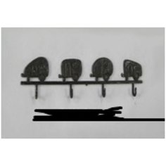 KARE Вешалка настенная Caravan Park, коллекция "Караван" 64*17*4, Сталь, Черный