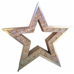 Светильник декоративный светодиодный звезда, высота - 52 см, цвет - серый, 17-63-042 Svetlitsa