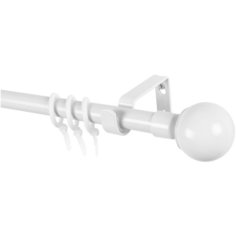 Карниз металлический LM DECOR Лайт Сфера Ø19мм, 2,4м, белый глянец