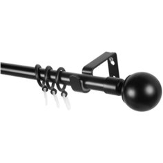 Карниз металлический LM DECOR Лайт Сфера Ø19мм, 1,6м, черный матовый