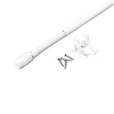 Карниз Кафе LM DECOR KF102 40-60см Цилиндр, белый глянец