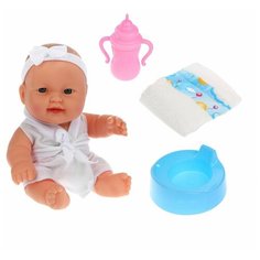 Кукла Наша Игрушка Мой малыш, озвучка, пьет, писает, 3 предмета