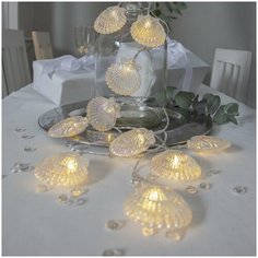 Гирлянда светодиодная NACY ракушки, на батарейках, 10 ламп, длина 1,35 м, таймер, 729-35 Star Trading