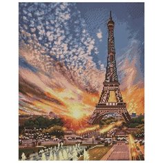 Алмазная мозаика (вышивка) Paintboy GF 2805 Эйфелева башня 40x50 см