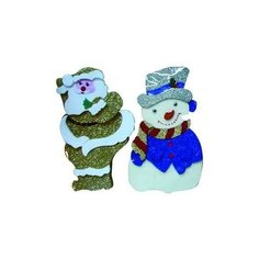 Е92053 Новогодняя мягкая игрушка снеговик/дед мороз 30см 2в.4цв Snowmen