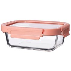 Контейнер для еды Smart Solutions стеклянный, 1050 мл, розовый (ID1050RC_488C)