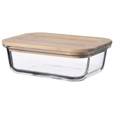Контейнер для еды Smart Solutions стеклянный, 640 мл, с крышкой из бамбука (LB640RC)
