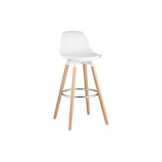 Стул барный Мартин, белый на деревянных ножках Stool Group