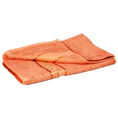 Оранжевое махровое банное полотенце UTEX 130 х 70 см, с узором