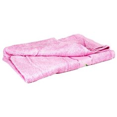 Розовое махровое банное полотенце UTEX 130 х 70 см, с узором