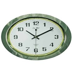 Часы настенные кварцевые La mer GD121 мрамор фисташковый
