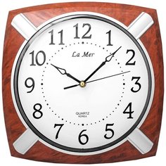 Часы настенные кварцевые La mer GD064BRN коричневый