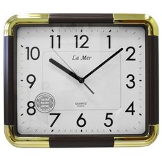 Часы настенные кварцевые La mer GD195002 коричневый/золотистый