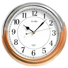 Часы настенные кварцевые La mer GD060008 серебристый/золотистый