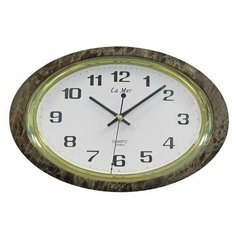 Часы настенные кварцевые La mer GD121 мрамор коричневый