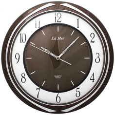 Часы настенные кварцевые La mer GD234009 коричневый/белый
