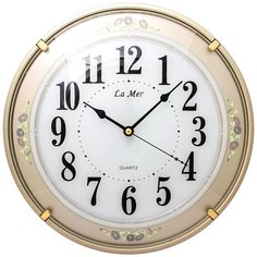 Часы настенные кварцевые La mer GT009015 бежевый