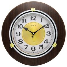 Часы настенные кварцевые Sinix 1018 коричневый