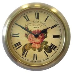 Часы настенные кварцевые B & S M-160F бронзовый