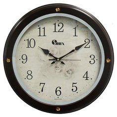 Часы настенные кварцевые Sinix 5070 коричневый/бежевый