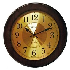 Часы настенные кварцевые Sinix 1068 GА темно-коричневый