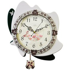 Часы настенные кварцевые Kairos WD-804 белый/зеленый