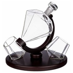 Подарочный набор Agness 250-122 графин + стаканы 3 предмета прозрачный/коричневый