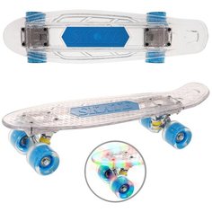 Скейтборд Morgenstern 56х15 см LED, PU колеса 60х45 свет, X Match