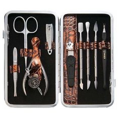 Маникюрный набор Zinger MSFC-101-SM, 9 предметов (с книпсером)