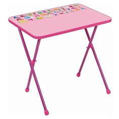 Стол детский складной Nika by InHome СТИ для детей возраст от 3 до 7 лет, розовый