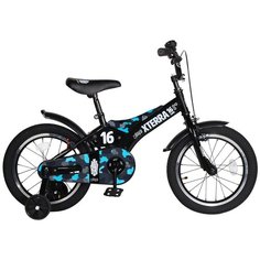 Велосипед детский двухколесный "City-Ride XTERRA", радиус 16", страховочные колеса, велосипед для мальчиков, для девочек, для детей, цвет бирюзовый, требует финальной сборки