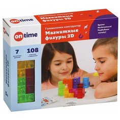 Головоломка-конструктор "Магнитные фигуры 3D", 7 деталей, 108 заданий On Time