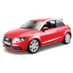 Bburago Машинка металлическая Audi А1, 1:24, красный металлик