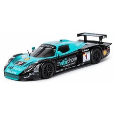 Bburago Машинка металлическая ралли Maserati MC12, 1:24, голубой/черный