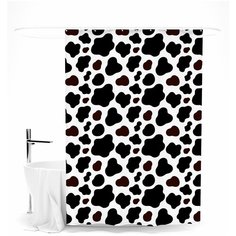 Шторка для ванной Сирень "Коровий принт"