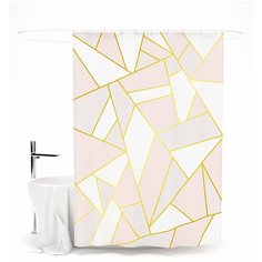 Шторка для ванной Сирень "Витраж", 145х180 см