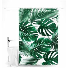 Шторка для ванной Сирень "Мексиканские листья"