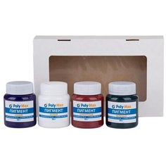Пигментные пасты СЕТ 4 шт. для окрашивания смолы и пластиков Poly Max