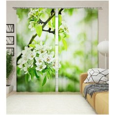 Фотошторы "Цветущая яблоня", 145*260 см, 2шт Сирень