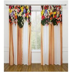 Фотошторы Сирень "Живописный ламбрекен", 145*260 см, 2 шт. Стильный Дом