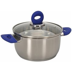 Кастрюля AZZURRO 3,3л 20х10см, матов. полир., стеклянная крышка Regent Inox