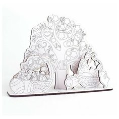 Набор МДФ для раскрашивания/Цыплята, корзины, яйца, дерево на подставке Орландо