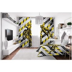 Фотошторы Сирень блэкаут 145*260 см, 2 шт. (комплект - 2 шт.)