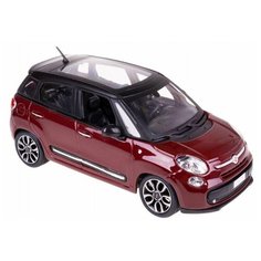 Bburago Машинка металлическая Fiat 500L, 1:24, бордовый